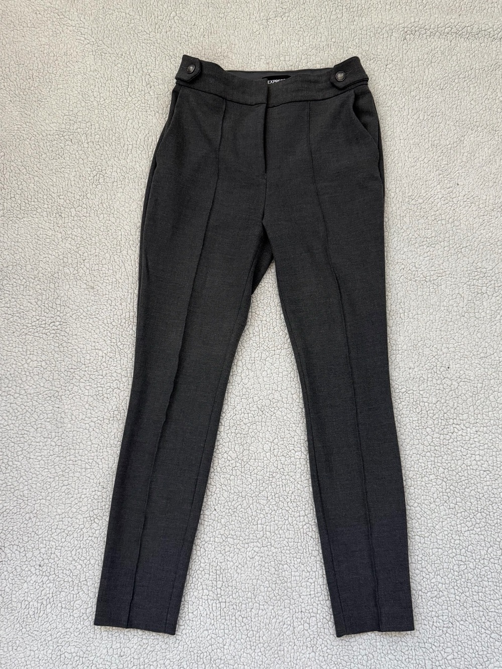 Express Skinny High Rise Pants Charcoal Gray Size 4R